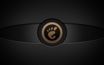 Картинка компьютеры gnome логотип фон тёмный круг сетка