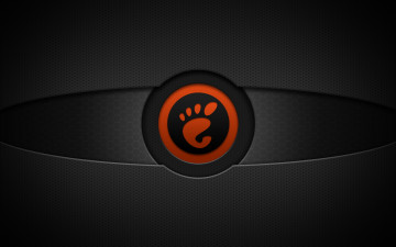 Картинка компьютеры gnome логотип тёмный круг сетка фон