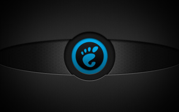 Картинка компьютеры gnome сетка круг логотип фон тёмный