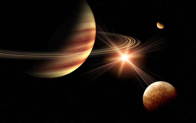 Обои картинки фото космос, арт, планеты, звёзды