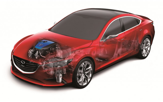 Обои картинки фото mazda, takeri, 2011, автомобили, рентген, фон, светлый