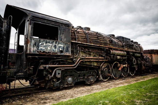 Обои картинки фото техника, паровозы, железная, паровоз, рельсы, дорога