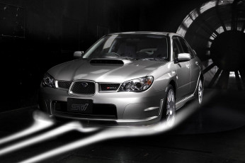 Картинка автомобили subaru вентилятор ветер серебристая субару impreza