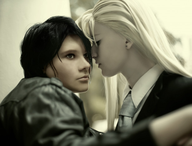 Обои картинки фото разное, cosplay , косплей, любовь, Ясон, минк, рики, клин, любви, арт