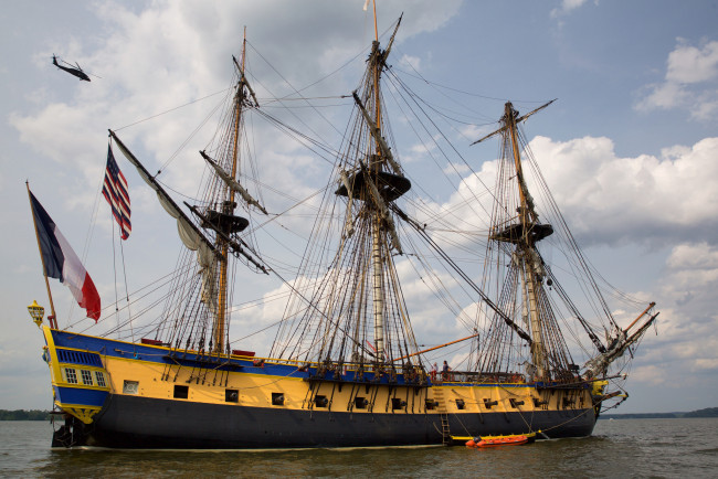 Обои картинки фото hermione, корабли, парусники, фрегат