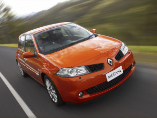 обоя автомобили, renault, au-spec, 5-door, rs, megane, 2004г
