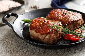 Картинка еда мясные+блюда стейк зелень томат перец помидоры томаты