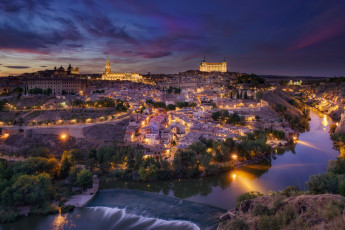 Картинка toledo города толедо+ испания огни ночь