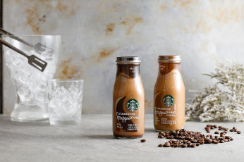 Картинка еда кофе +кофейные+зёрна лед кофейные зерна кофейный напиток