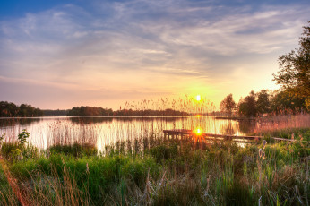 Картинка природа восходы закаты простор