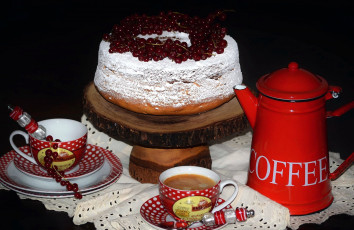 Картинка еда пироги смородина пирог кофе