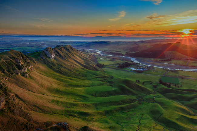 Обои картинки фото природа, восходы, закаты, простор