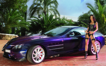 обоя календари, автомобили, пальма, машина, взгляд, женщина