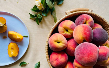 Картинка еда персики +сливы +абрикосы