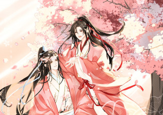 Картинка аниме mo+dao+zu+shi вэй усянь лань ванзи цветение весна