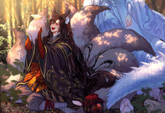 Картинка аниме mo+dao+zu+shi вэй усянь хвосты кролик