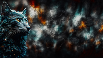 Картинка рисованное животные +коты нейросети графика нейроарт ai art нейронные сети рисунки нейро искусство