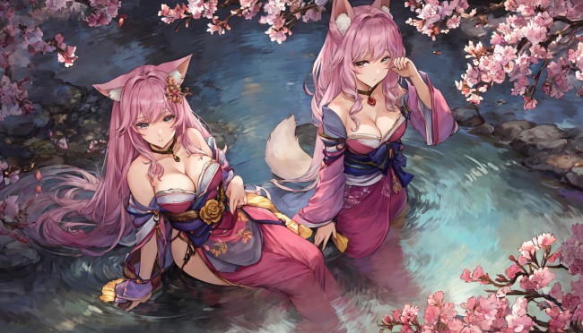 Обои картинки фото аниме, животные,  существа, нейросети, графика, нейроарт, ai, art, нейронные, сети, рисунки, нейро, искусство