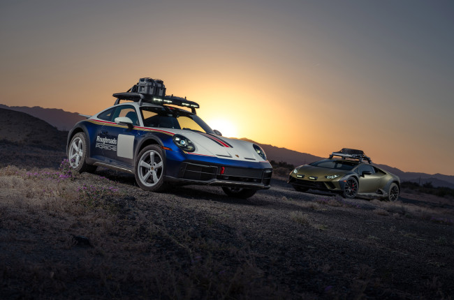 Обои картинки фото автомобили, разные вместе, porsche, lamborghini