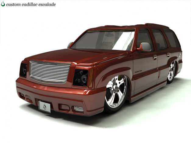 Обои картинки фото cadillac, escalade, 3d, автомобили