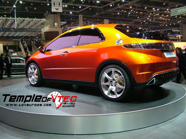 Обои картинки фото honda, civic, автомобили, выставки, уличные, фото