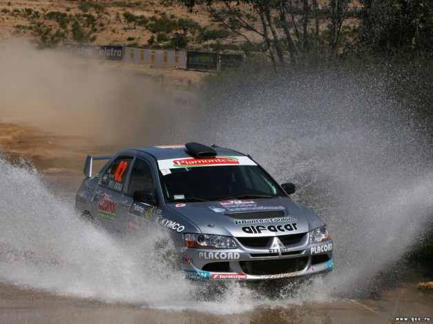 Обои картинки фото mitsubishi, lancer, спорт, авторалли