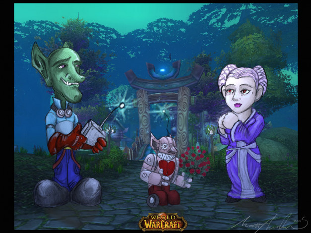 Обои картинки фото valentines, day, видео, игры, world, of, warcraft