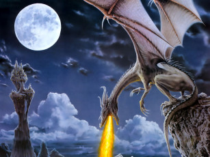 Картинка фэнтези драконы