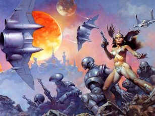 Картинка фэнтези космические корабли звездолеты станции