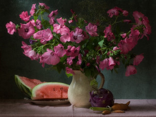 Картинка ли ши мальвы еда натюрморт