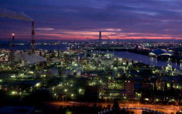 Картинка города огни ночного