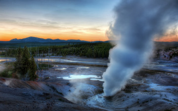 Картинка steam from the earth природа стихия