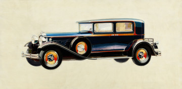 Картинка рисованные авто мото ретро