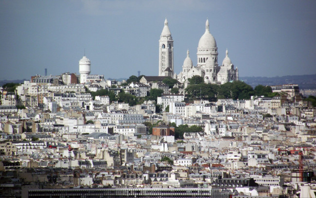 Обои картинки фото города, париж, франция, собор, дома