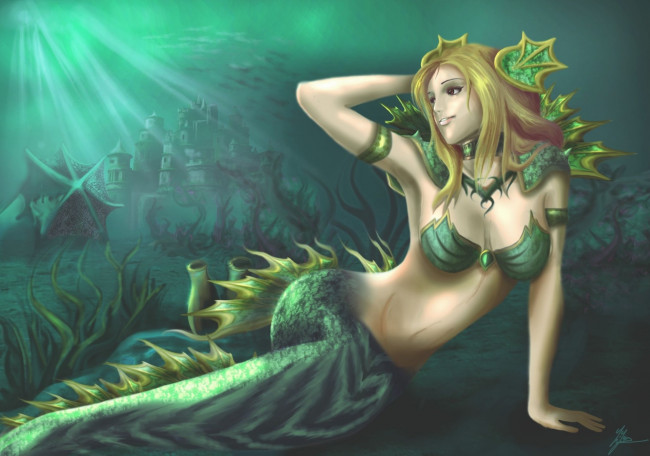 Обои картинки фото фэнтези, существа, русалка