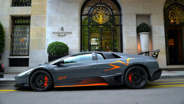 Картинка lamborghini murcielago автомобили выставки уличные фото скорость мощь автомобиль стиль изящество