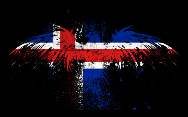 Обои картинки фото 3д, графика, другое, брызги, орел, флаг