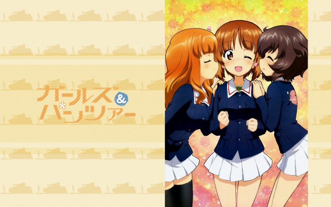 Обои картинки фото girls und panzer, аниме, девушки