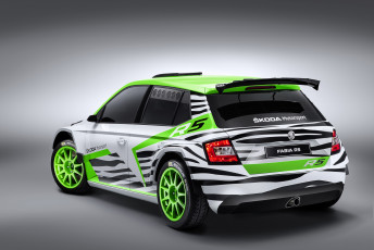 обоя автомобили, skoda, зеленый, светлый, 2014г, concept, r5, fabia