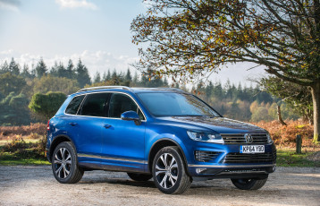 Картинка автомобили volkswagen v6 touareg 2014г uk-spec tdi r-line синий