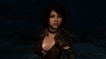 Картинка 3д+графика портрет+ portraits девушка оружие фон взгляд