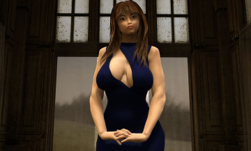 Картинка 3д+графика люди+ people девушка фон взгляд