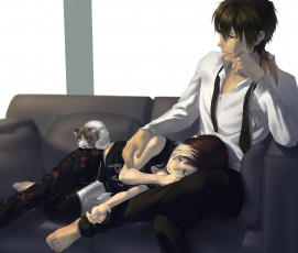 Картинка аниме katekyo+hitman+reborn парень девочка занзас пара арт