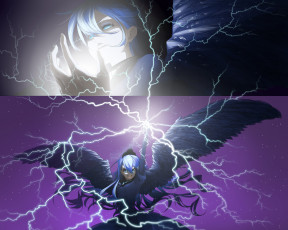 Картинка аниме ангелы +демоны арт малния aconitea ночь крылья princess luna ангел девушка