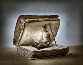 Картинка юмор+и+приколы женщина книга