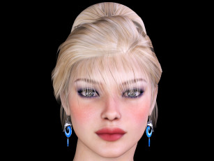 Картинка 3д+графика портрет+ portraits фон взгляд девушка