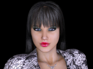 Картинка 3д+графика портрет+ portraits взгляд фон девушка