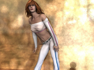 Картинка 3д+графика люди+ people взгляд фон девушка