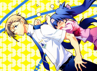 Картинка аниме macross+frontier слезы галстук очки эмблема рубашка двое mikhail blanc macross frontier klan klang art yuuko yamada