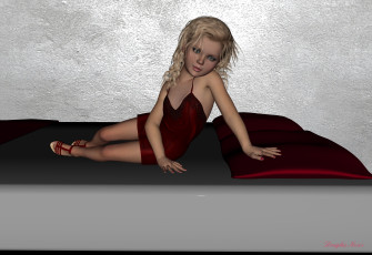 Картинка 3д+графика люди+ people фон взгляд девочка